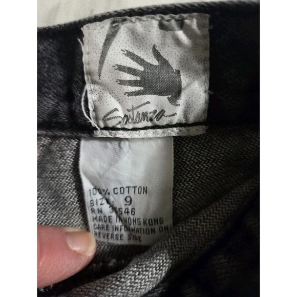 Vintage 80s 90s Black Denim Tapered Jeans Womens Size 9 - Picture 2 of 3